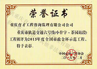 全國(guó)市政金杯示范工程